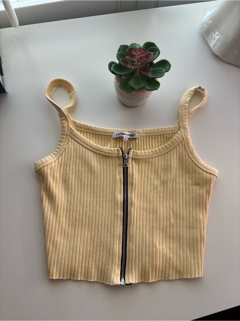 Cotton Citizen The Ibiza Cropped Tank Ribbed XS